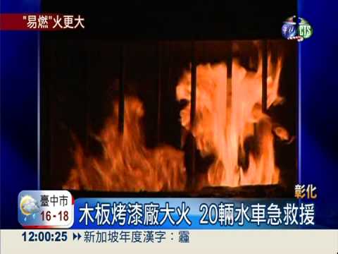 烤漆廠暗夜火 1人送醫有生命危險