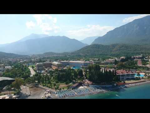 Parasailing over kemer Beach, antalya