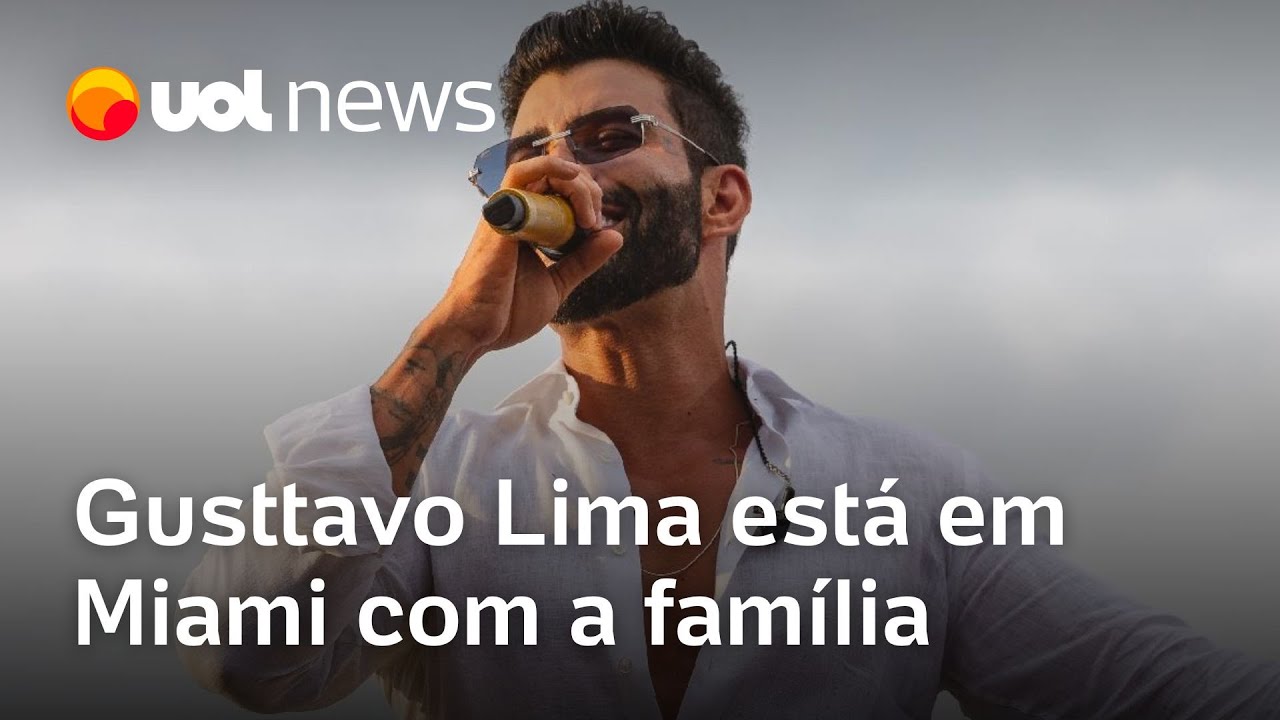 Gusttavo Lima está em Miami com a família; cantor viajou antes do mandado de prisão