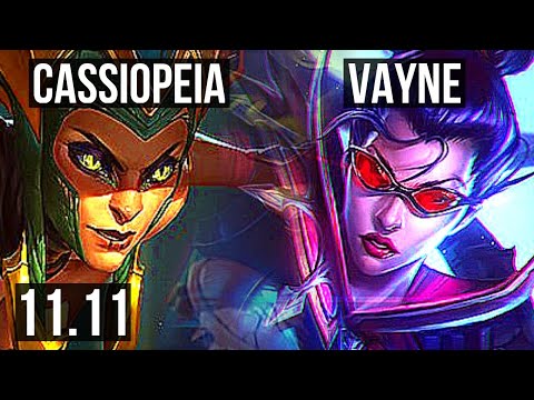 CASSIOPEIA vs VAYNE (MID) | 1.7M mastery, 1100+ games, 8/2/10, Dominating | KR Diamond | v11.11