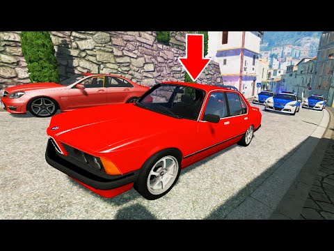 Beamng Drive - Stupid Car thieves against Police!