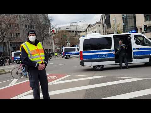 Corona-Demo, Stuttgart. 17.04.2021