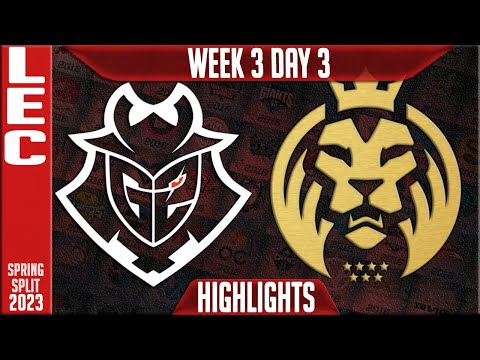 G2 vs MAD Highlights | LEC Spring 2023 W3D3 | G2 Esports vs MAD Lions