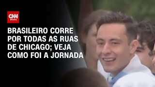 Vídeo: Estudante brasileiro corre por todas as ruas de Chicago e inspira população da cidade | AGORA CNN