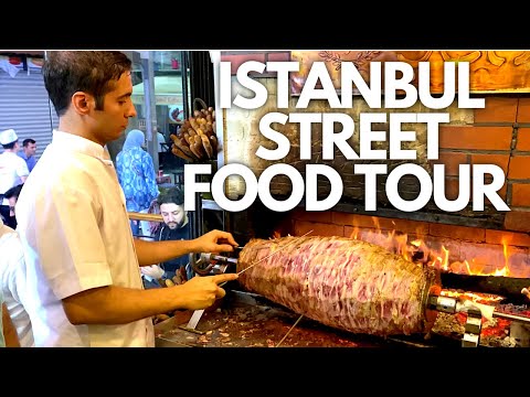 INSANE Street Food of Istanbul 🇹🇷 Cağ kebabı, Doner Kebab, Wet Burger!