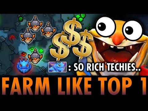 HOW TO FARM LIKE TOP 1 TECHIES!!! - OMG TECHIES MID 200IQ OUTFARM & OUTPLAYED | Techies Official
