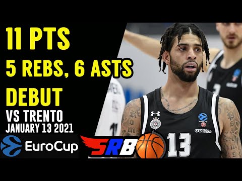 Josh Perkins 11 points, 6 asts | Partizan - Trento | Perkins protiv Trenta | 13.01.2021