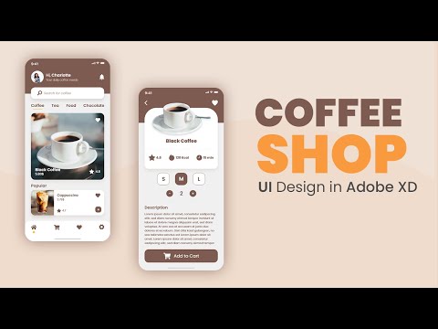 Adobe XD | Coffee Shop (Mockup) - Speed Art