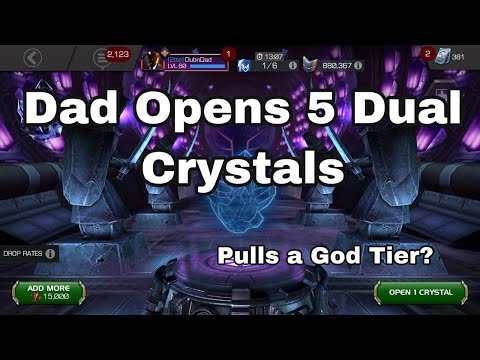 5x 5 Star Tech/Cosmic Dual Crystal Opening - Marvel Contest of Champions