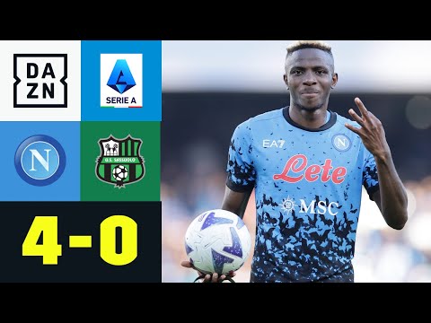 Oh-Oh-Osimhen! Dreierpack besiegelt Kantersieg: Neapel - Sassuolo 4:0 | Serie A | DAZN