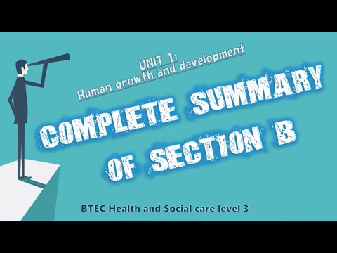 Unit 1: human growth & development - Complete summary of section B. Health & social care level 3