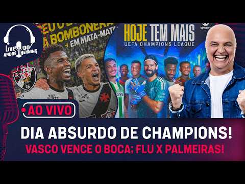 AO VIVO: DIA DE ROMA X REAL MADRID E PSG X CITY!; VASCÃO VENCE O BOCA!; FLU X PALMEIRAS PELA LIBERTA