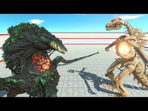 BIOLLANTE VS GODZILLA SKELETON - Animal Revolt Battle Simulator