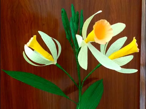 How to make Paper Flower Vanilla Orchid \ Vanilla planifolia (flower # 176)