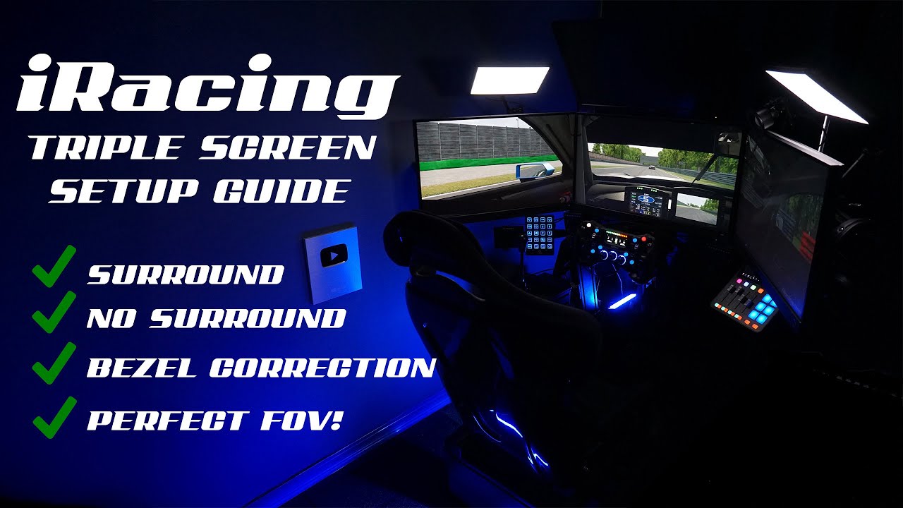 iRacing triple screen setup guide for 2025! | Surround + No Surround