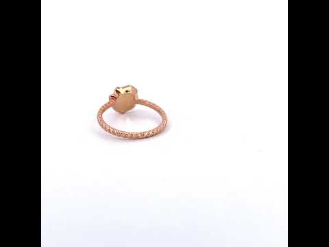 Modern 925 sterling silver rose gold finish rose