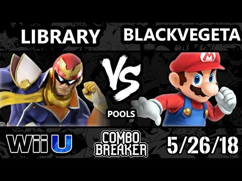 Combo Breaker 2018 Smash 4 - Library (Captain Falcon) Vs. BlackVegeta (Mario) - Wii U Pools