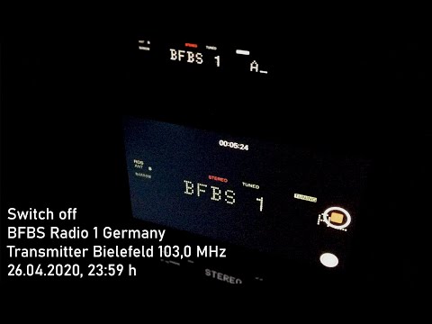 BFBS Radio 1 Germany - FM transmitter switch off 103 MHz Bielefeld