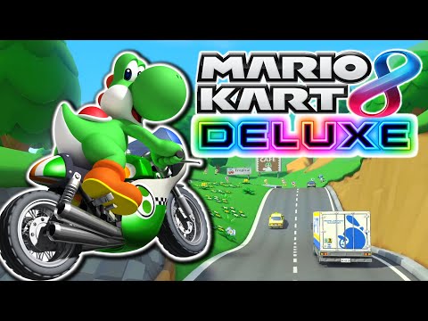 AMAZING Yoshi in Mario Kart 8 Deluxe DLC Tracks!!