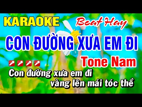 Karaoke Con Đường Xưa Em Đi (Beat Hay) Nhạc Sống Tone Nam Mới | Hoài Phong Organ
