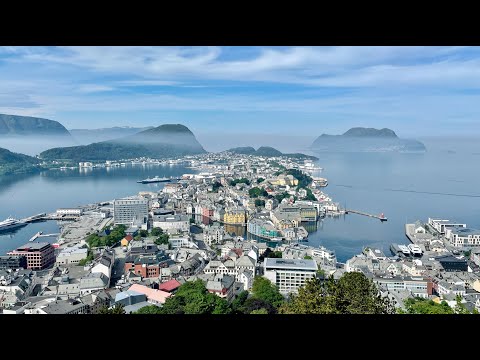 挪威奥勒松Ålesund游4：酒店早餐北欧英式双结合，山顶眺望小镇犹如仙境