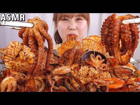 ASMR Mukbang｜좋아하는 해산물을 다 넣어본 해물찜 먹방!!