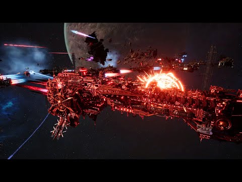 Skalgrim Mod 2021: Dark Angels vs Chaos - New Ships, Massive Battle, Battlefleet Gothic Armada 2