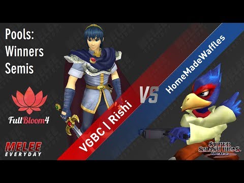 Full Bloom 4 - VGBC | Rishi (Marth) vs. HomeMadeWaffles (Falco) - SSBM - Pools - Winners Semis