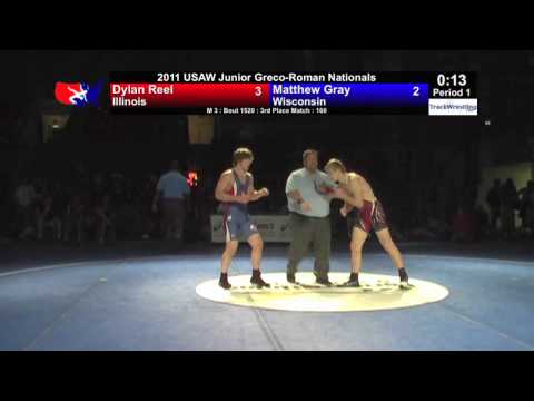Junior Greco 3rd 160 - Dylan Reel (IL) vs. Matthew Gray (WI)