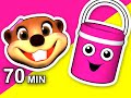 The Paint Is Pink Plus More Kids 3D Animation Colors Learning Compilation Teach Baby Colours