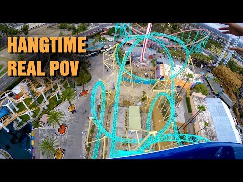 HANGTIME Roller Coaster *REAL* POV! 4K! Front Seat! Knotts Berry Farm