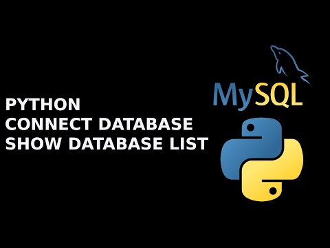 Python Tutorial Connect Mysql Database For Show List Database Name