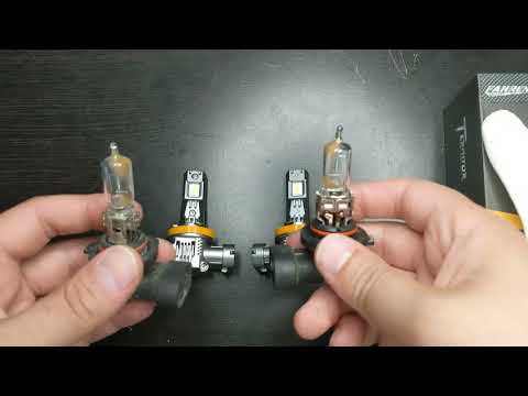 Unboxing FAHREN H11 LED Headlight bulbs,28000LM 800% Brightness H8 H9 LED Bulbs,6500K Cool White LED