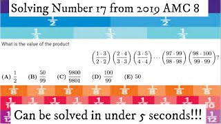 Solving AMC 8 2019 #17.  Easiest Problem on Test!!!