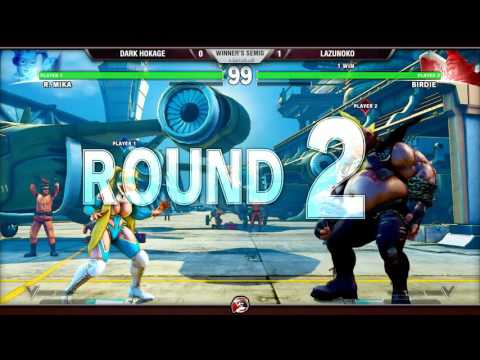 VS Weekly 2/22/16 - Winner's Semis - Dark Hokage (R. Mika) vs. Lazunoko (Birdie) - Street Fighter 5
