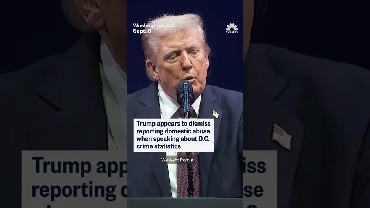 Trump appears to dismiss reporting domestic abuse when speaking about D.C. crime statistics