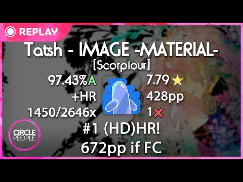 osu! | Bubbleman | Tatsh - IMAGE MATERIAL [Scorpiour] +HR 97.43% 1450x/2646x 1❌ | #1 (HD)HR