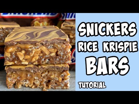 How to make Snickers Rice Krispie Bars! tutorial #Shorts