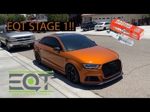 AUDI S3 EQT STAGE 1 TUNE!! + 1 STEP COLDER SPARK PLUGS!! THIS TUNE SURPRISED ME!!