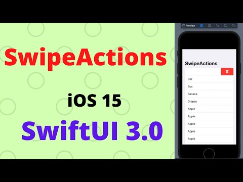 How to use Swipe Actions by using list in SwiftUI 3.0
