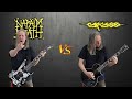 Napalm Death VS Carcass Grindcore Death Metal Guitar Riffs Battle
