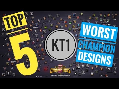 Top 5 WORST Champion Designs In MCOC! #Failfromdayone