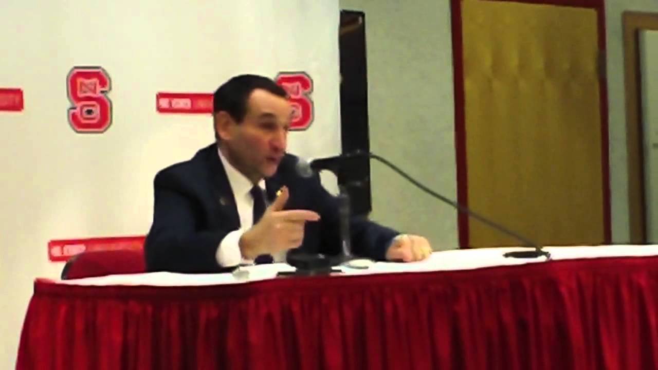 Coach K talks Duke losse to NCSU