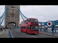 DOUBLE DECKER BUS RIDE THROUGH TOWER BRIDGE WALK THROUGH TOWER BRIDGE LONDON