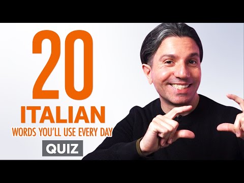 Quiz | 20 Italian Words You'll Use Every Day - Basic Vocabulary #42