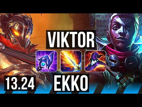 VIKTOR vs EKKO (MID) | 6 solo kills, 300+ games | TR Master | 13.24