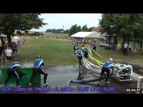SDH Čikov ve Vraníně 15.8.2015 - 2. místo - 16,97 (PP 16,89)