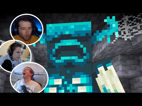 Gamers Reaction to First Seeing the Warden Mob in Minecraft 1.17 Cave Update