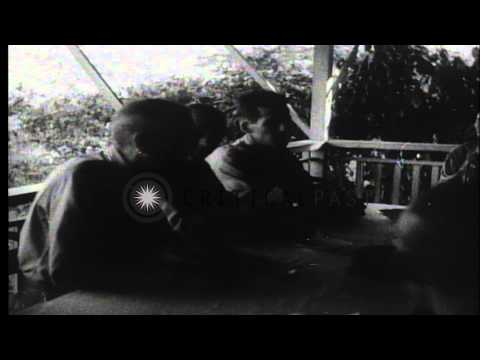 General Jonathan Wainwright and American prisoners on Corregidor following their ...HD Stock Footage