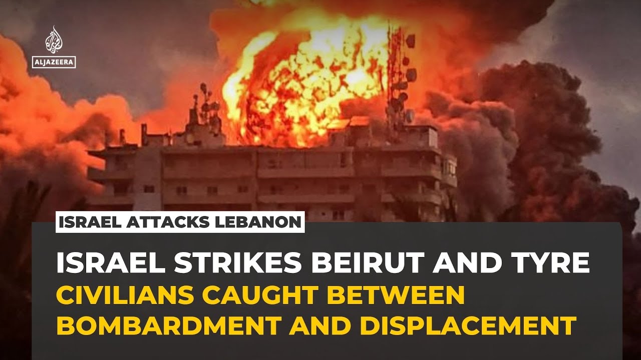 Israel strikes Beirut's southern suburbs and Tyre as death toll rises in Lebanon